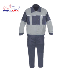 لباس کار سیلوری طوسی استخوانی