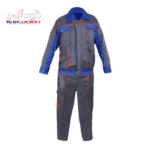 لباس کار طرح بوفالو طوسی آبی