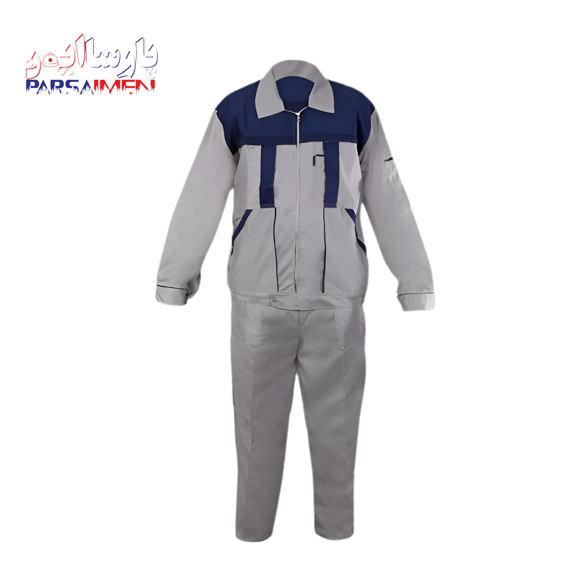لباس کار آلفا استخوانی آبی نفتی