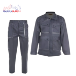 لباس کار ست ورک طوسی استخوانی