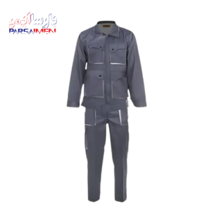 لباس کار ست ورک طوسی استخوانی