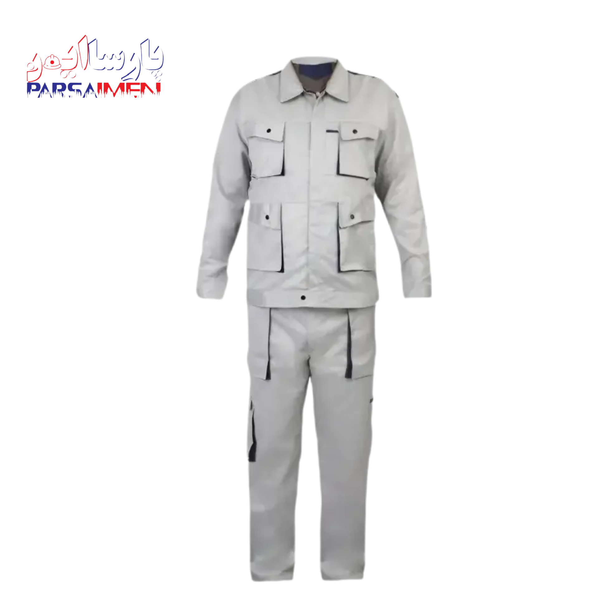 لباس کار ست ورک استخوانی آبی نفتی