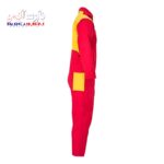 لباس کار یکسره نواردار قرمز زرد