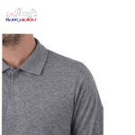 تیشرت کار آستین بلند ملانژ طوسی نوک مدادی