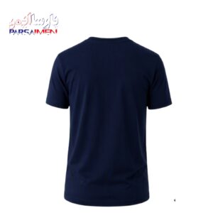 تیشرت کار یقه گرد پنبه سرمه ای
