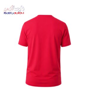 تیشرت کار یقه گرد پنبه قرمز