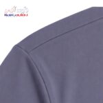 تیشرت کار یقه گرد پنبه طوسی فیلی