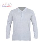تیشرت کار آستین بلند ملانژ طوسی روشن