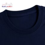 تیشرت کار یقه گرد پنبه سرمه ای
